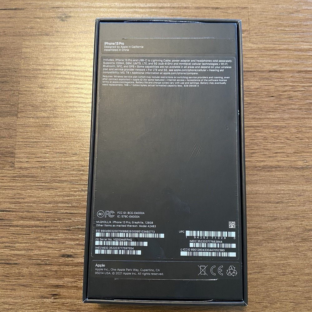 iPhone 13 Pro Empty Retail Box Graphite - Picture 2 of 5